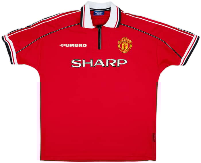 1998-00 Manchester United Home Shirt Beckham #7 - 6/10 - (XL)