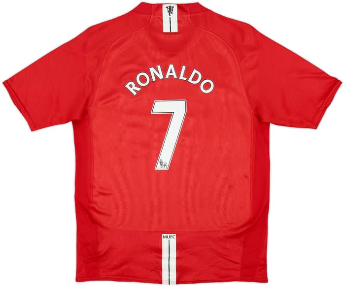 2007-09 Manchester United Home Shirt Ronaldo #7 - 8/10 - (XL.Boys)