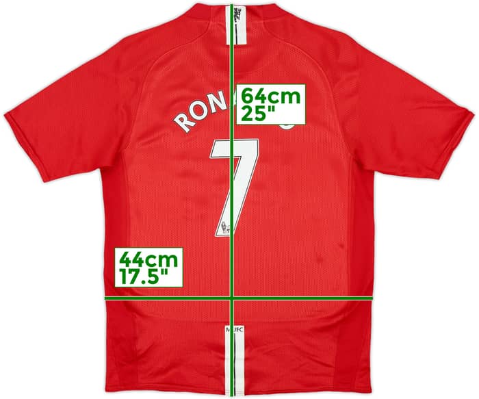 2007-09 Manchester United Home Shirt Ronaldo #7 - 8/10 - (XL.Boys)