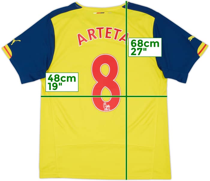 2014-15 Arsenal Away Shirt Arteta #8 - 7/10 - (M)