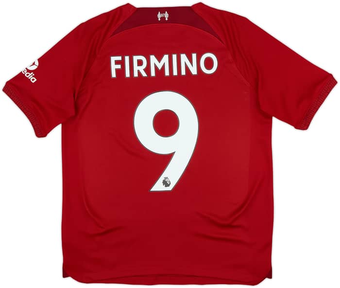 2022-23 Liverpool Home Shirt Firmino #9 - 9/10 - (XL.Boys)