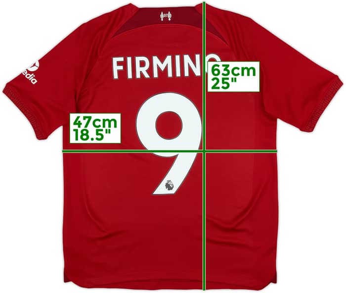 2022-23 Liverpool Home Shirt Firmino #9 - 9/10 - (XL.Boys)
