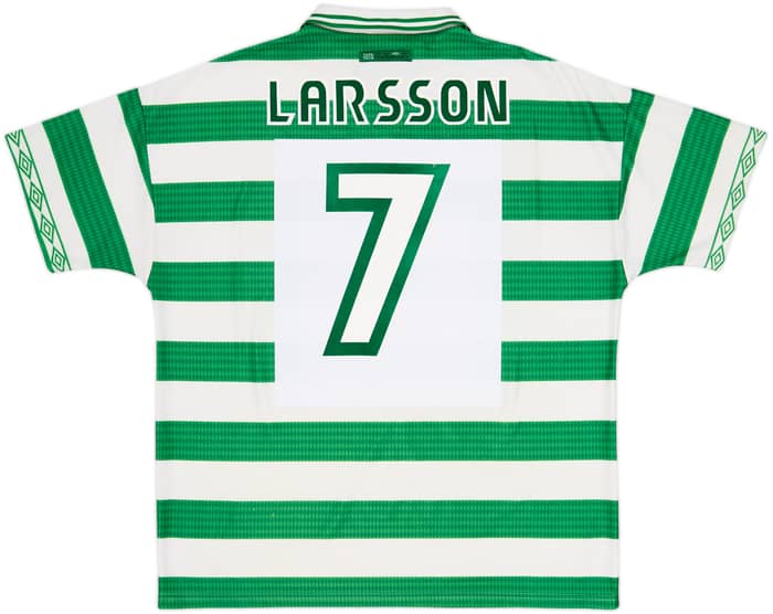 1997-99 Celtic Home Shirt Larsson #7 - 7/10 - (XXL)