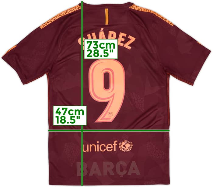 2017-18 Barcelona Third Shirt Suarez #9 - 8/10 - (S)