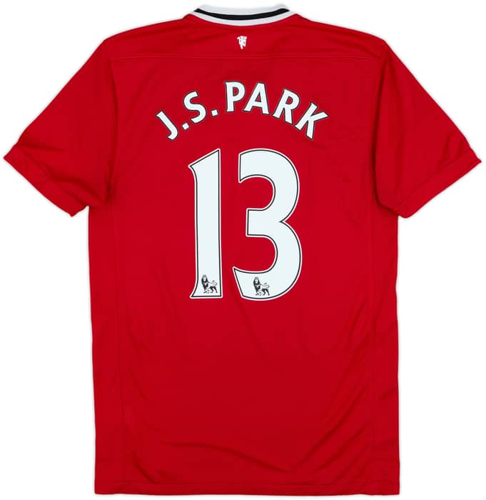2011-12 Manchester United Signed Home Shirt J.S.Park #13 - 6/10 - (M)