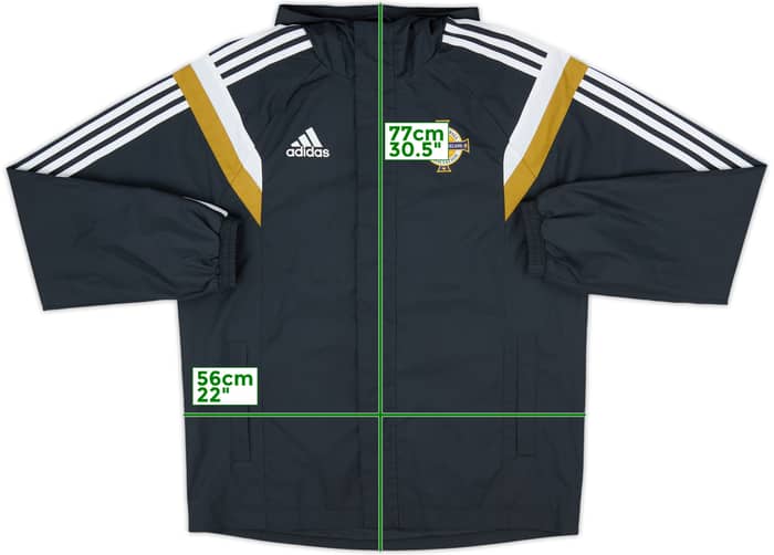 2014-15 Northern Ireland adidas Hooded Track Jacket - 10/10 - (M)