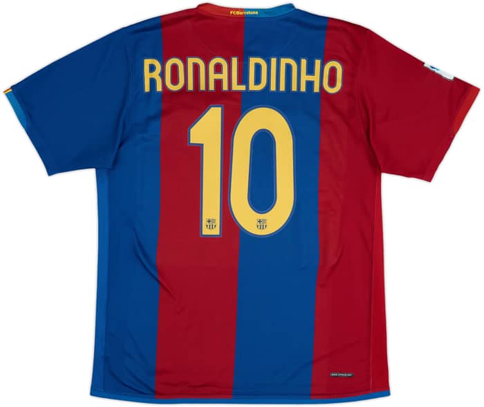 2006-07 Barcelona Home Shirt Ronaldinho #10 - 6/10 - (L)