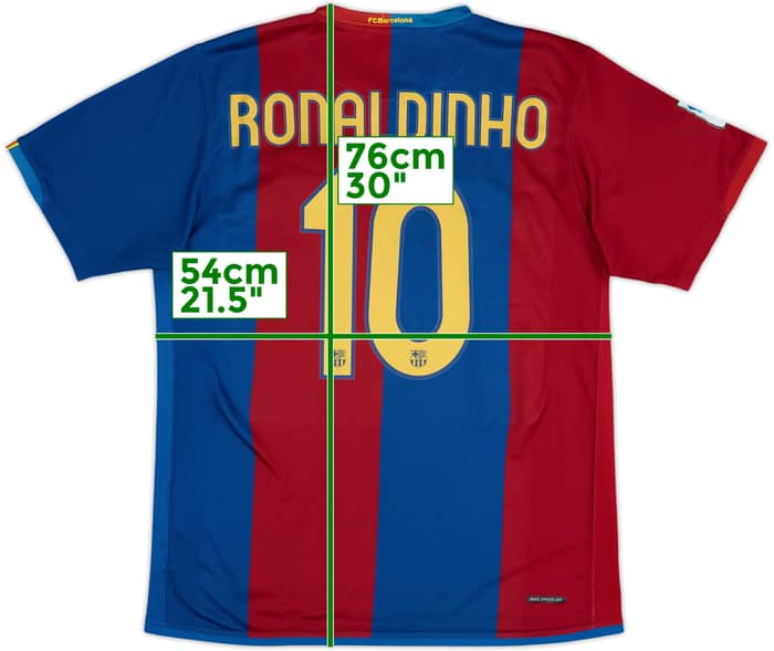 2006-07 Barcelona Home Shirt Ronaldinho #10 - 6/10 - (L)