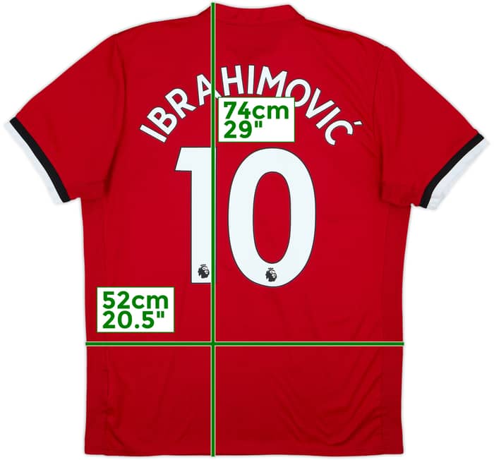 2017-18 Manchester United Home Shirt Ibrahimovic #10 - 6/10 - (L)