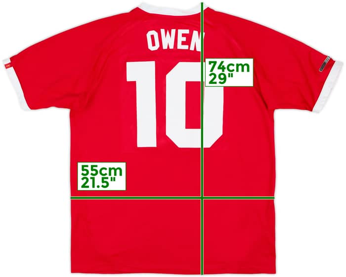 2001-03 Liverpool CL Shirt Owen #10 - 8/10 - (M)