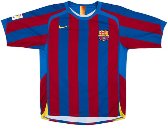 2005-06 Barcelona Home Shirt Ronaldinho #10 - 6/10 - (M)
