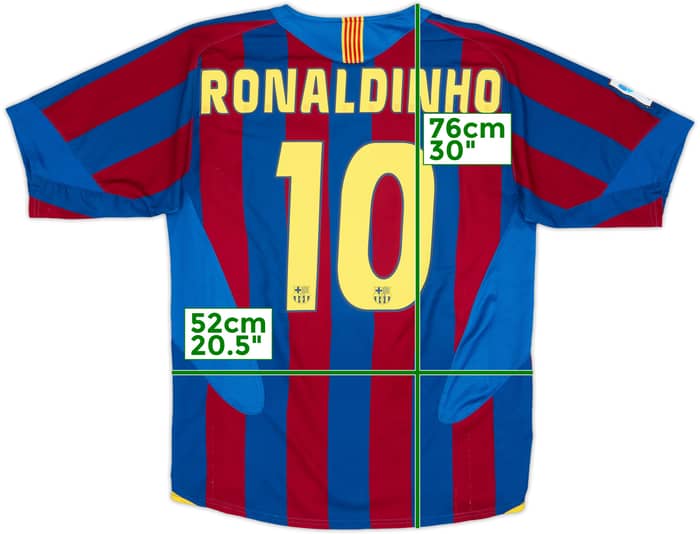 2005-06 Barcelona Home Shirt Ronaldinho #10 - 6/10 - (M)
