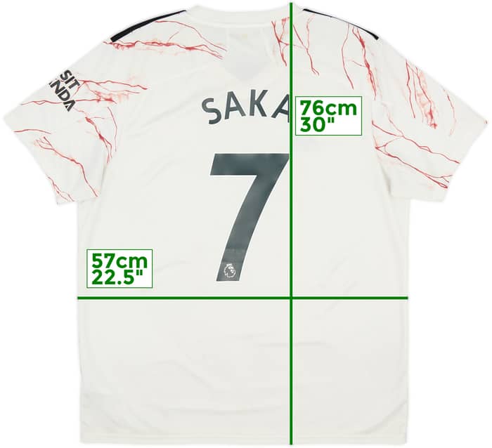 2020-21 Arsenal Away Shirt Saka #7 - 8/10 - (XL)