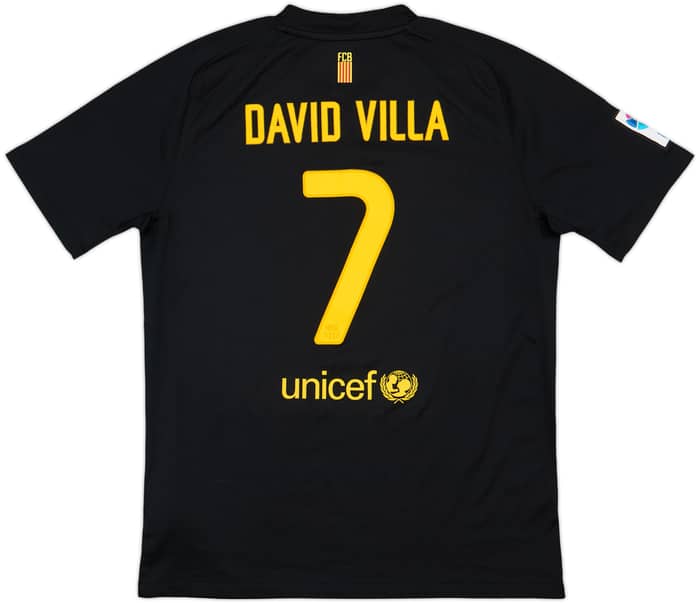2011-12 Barcelona Away Shirt David Villa #7 - 9/10 - (XL.Boys)