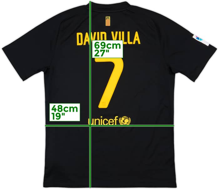 2011-12 Barcelona Away Shirt David Villa #7 - 9/10 - (XL.Boys)