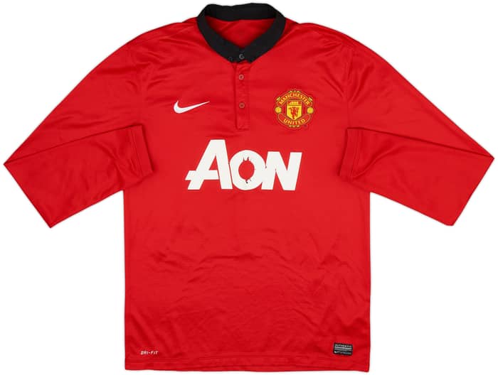 2013-14 Manchester United Home L/S Shirt V.Persie #20 - 6/10 - (M)