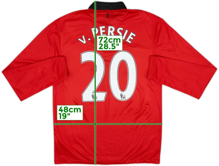 2013-14 Manchester United Home L/S Shirt V.Persie #20 - 6/10 - (M)