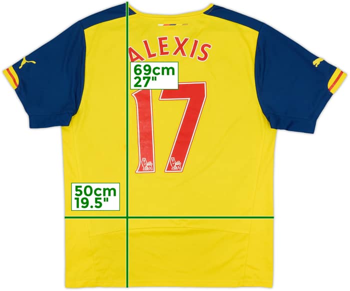 2014-15 Arsenal Away Shirt Alexis #17 - 4/10 - (M)