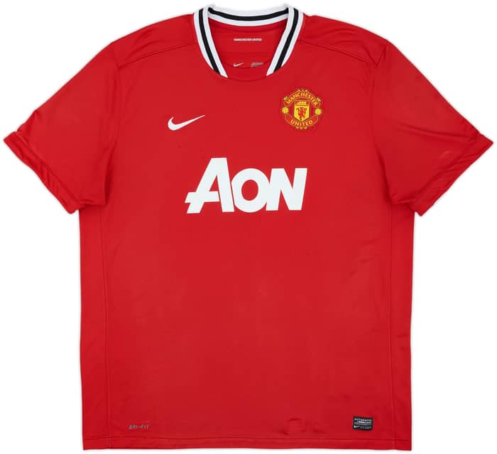 2011-12 Manchester United Home Shirt J.S.Park #13 - 8/10 - (XXL)