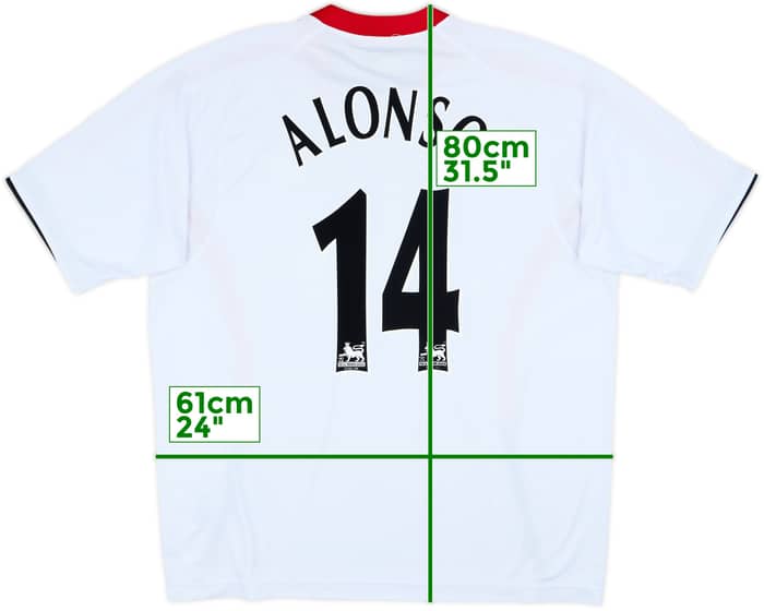 2005-06 Liverpool Camiseta Visitante Alonso #14 - 8/10 - (XL)