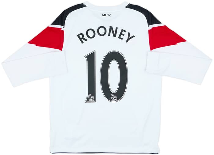 2010-12 Manchester United Away L/S Shirt Rooney #10 - 7/10 - (XL.Boys)