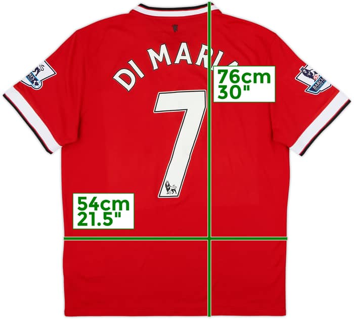 2014-15 Manchester United Home Shirt Di Maria #7 - 6/10 - (L)