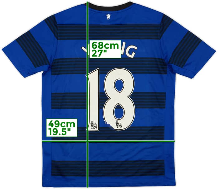 2011-13 Manchester United Away Shirt Young #18 - 4/10 - (XL.Boys)