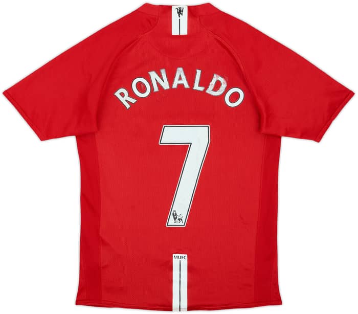 2007-09 Manchester Unido Camiseta Local Ronaldo #7 - 5/10 - (XL.Boys)