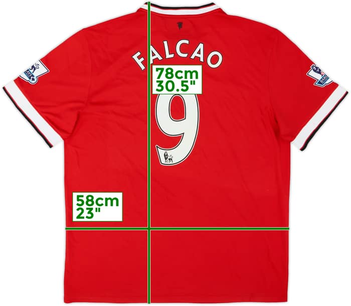2014-15 Manchester United Home Shirt Falcao #9 - 8/10 - (XL)