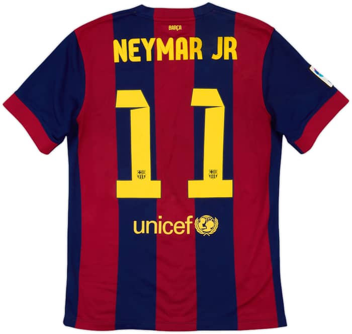 2014-15 Barcelona Home Shirt Neymar Jr #11 - 6/10 - (M)