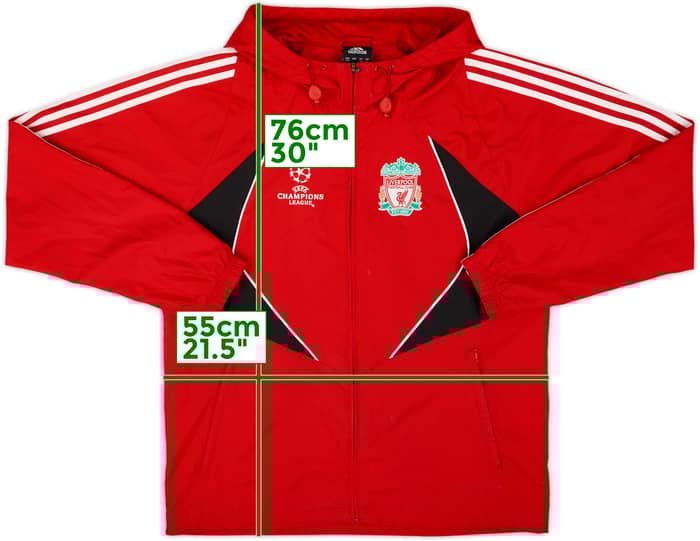 2007-08 Liverpool CL adidas Hooded Rain Jacket - 8/10 - (M)