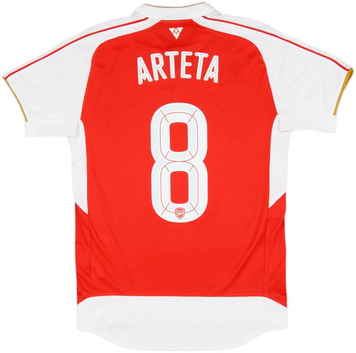 2015-16 Arsenal Home Shirt Arteta #8 - 10/10 - (Women's S)