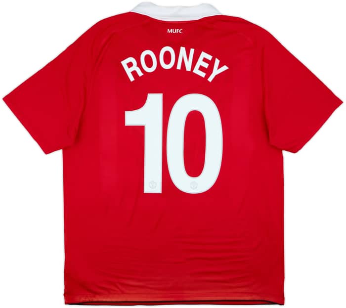 2010-11 Manchester United Home Shirt Rooney #10 - 5/10 - (XL)
