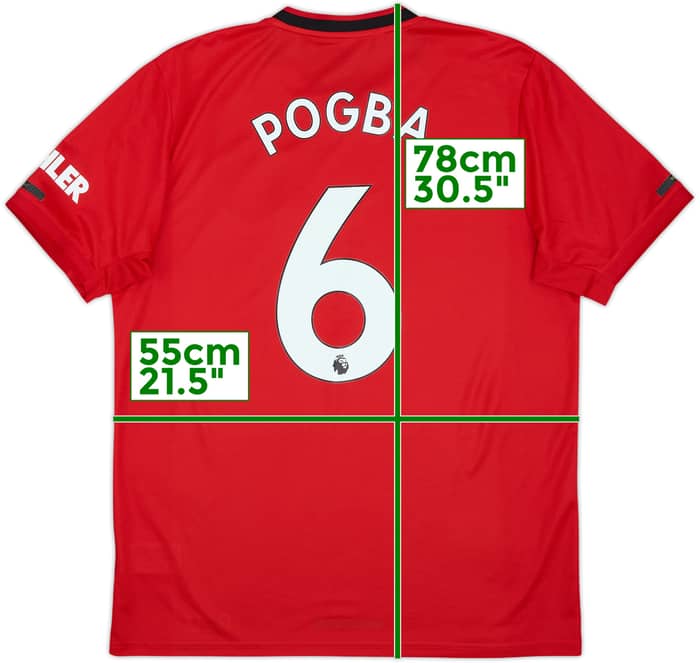 2019-20 Manchester United Home Shirt Pogba #6 - 10/10 - (L)