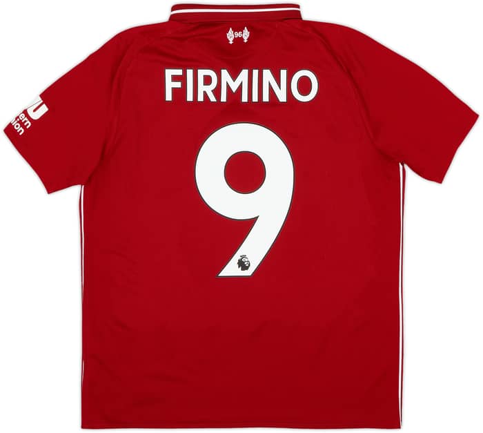 Camiseta de local del Liverpool 2018-19 Firmino #9 - 9/10 - (XL Niños)