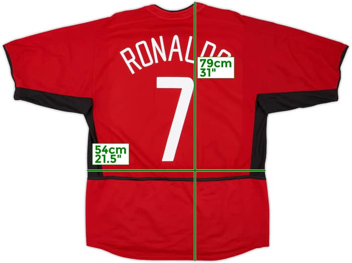 2002-04 Manchester United Home Shirt Ronaldo #7 - 6/10 - (L)