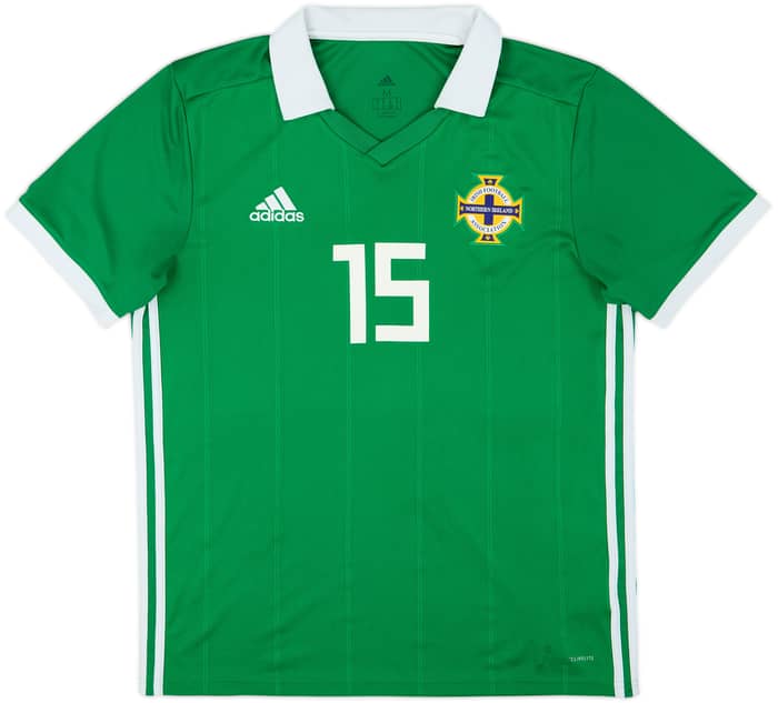 2018-19 Northern Ireland Home Shirt #15 - 8/10 - (M)