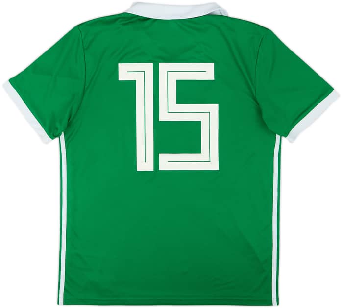 2018-19 Northern Ireland Home Shirt #15 - 8/10 - (M)
