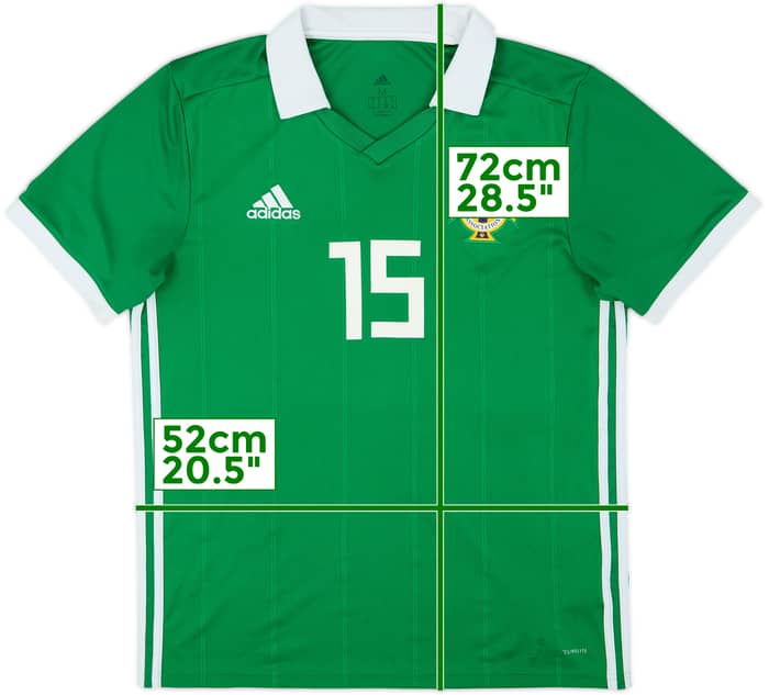 2018-19 Northern Ireland Home Shirt #15 - 8/10 - (M)