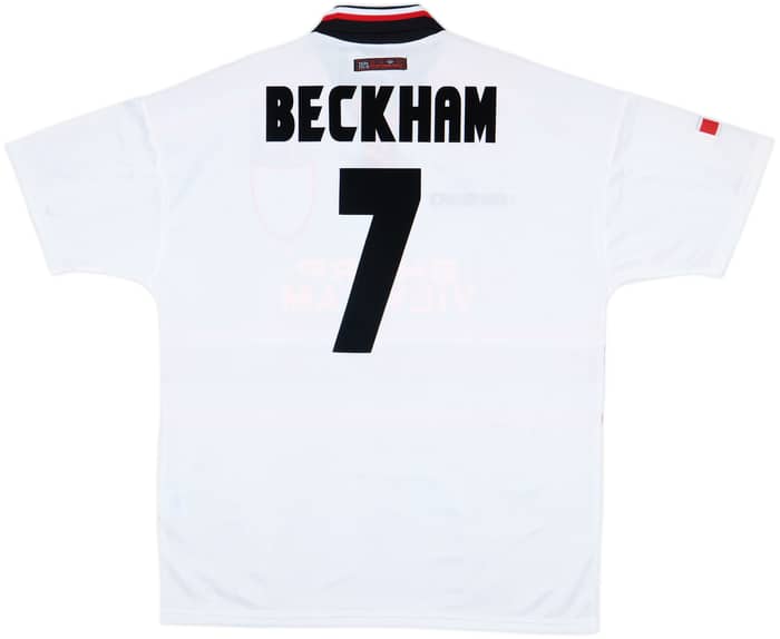 1997-99 Manchester United Away Shirt Beckham #7 (XL)