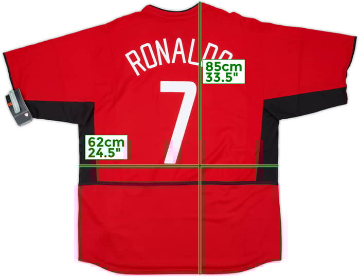 2002-04 Manchester United Home Shirt Ronaldo #7 (XL)