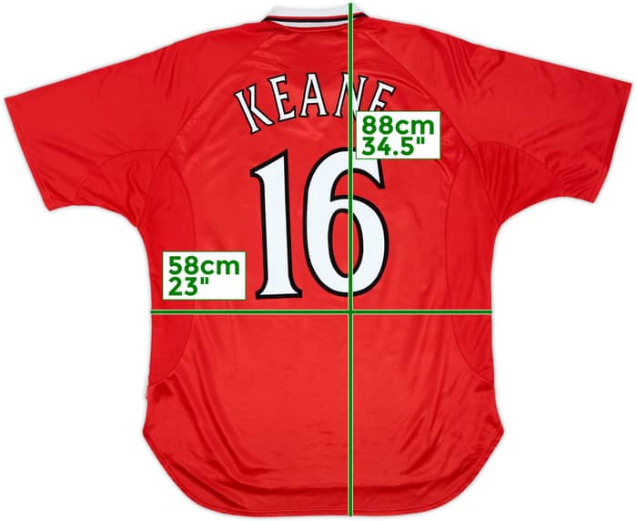1999-00 Manchester United 'CL Winners' Shirt Keane #16 - 8/10 - (XL)