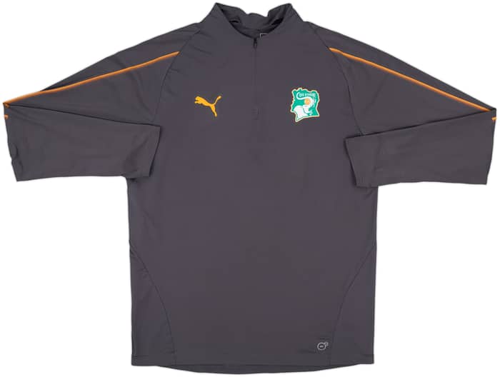 2017-18 Ivory Coast Puma 1/4 Zip Training Top - 8/10 - (L)