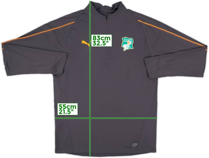 2017-18 Ivory Coast Puma 1/4 Zip Training Top - 8/10 - (L)