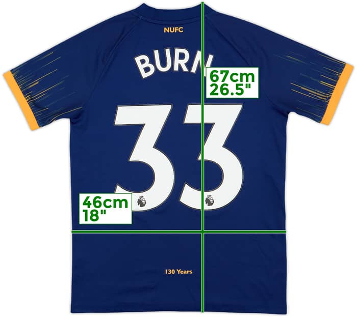 2022-23 Newcastle Away Shirt Burn #33 - 7/10 - (XL.Boys)