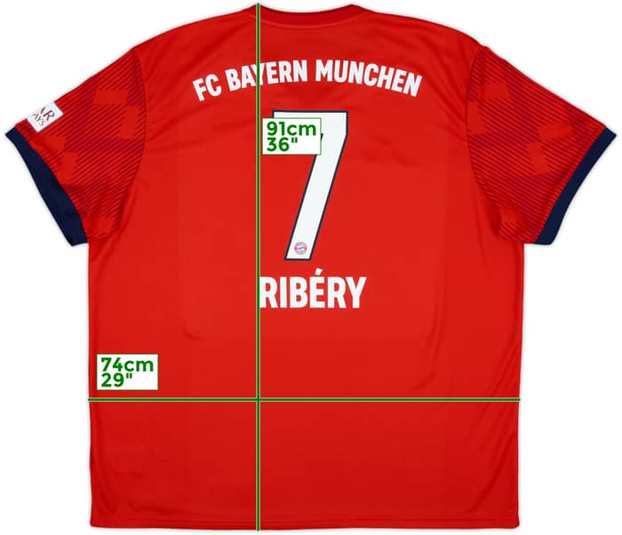 2018-19 Bayern Munich Home Shirt Ribery #7 - 7/10 - (XXL)