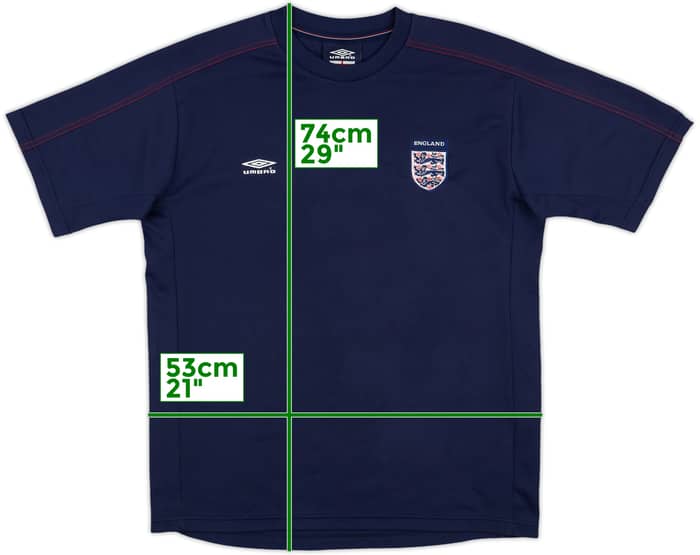 2000-01 England Umbro Training Shirt - 9/10 - (M)