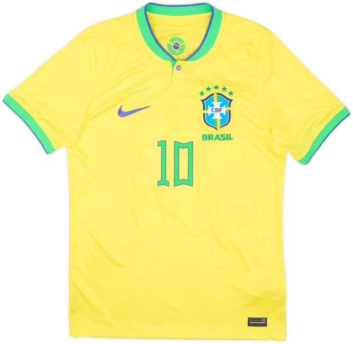2022-23 Brazil Home Shirt Neymar Jr #10 - 10/10 - (S)