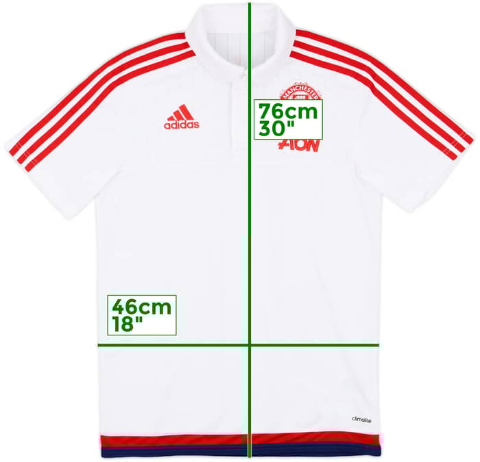 2015-16 Manchester United adidas Polo Shirt - 9/10 - (S)