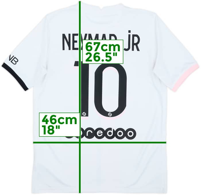 2021-22 Paris Saint-Germain Away Shirt Neymar Jr #10 - 9/10 - (XL.Boys)